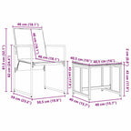 Conjunto de Comedor de Jardín 11 pcs Negro Acero