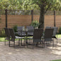 Conjunto de Comedor de Jardín 11 pcs Negro Acero