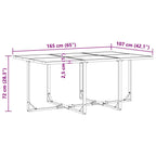 Conjunto de Comedor de Jardín 11 pcs Negro Acero