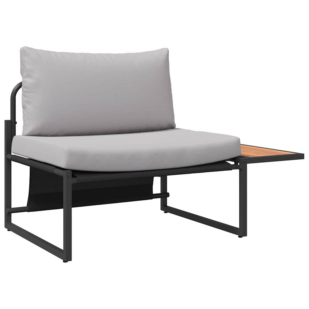 Conjunto de Comedor de Jardín 3 pcs Gris Claro Acero