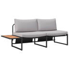 Conjunto de Comedor de Jardín 3 pcs Gris Claro Acero