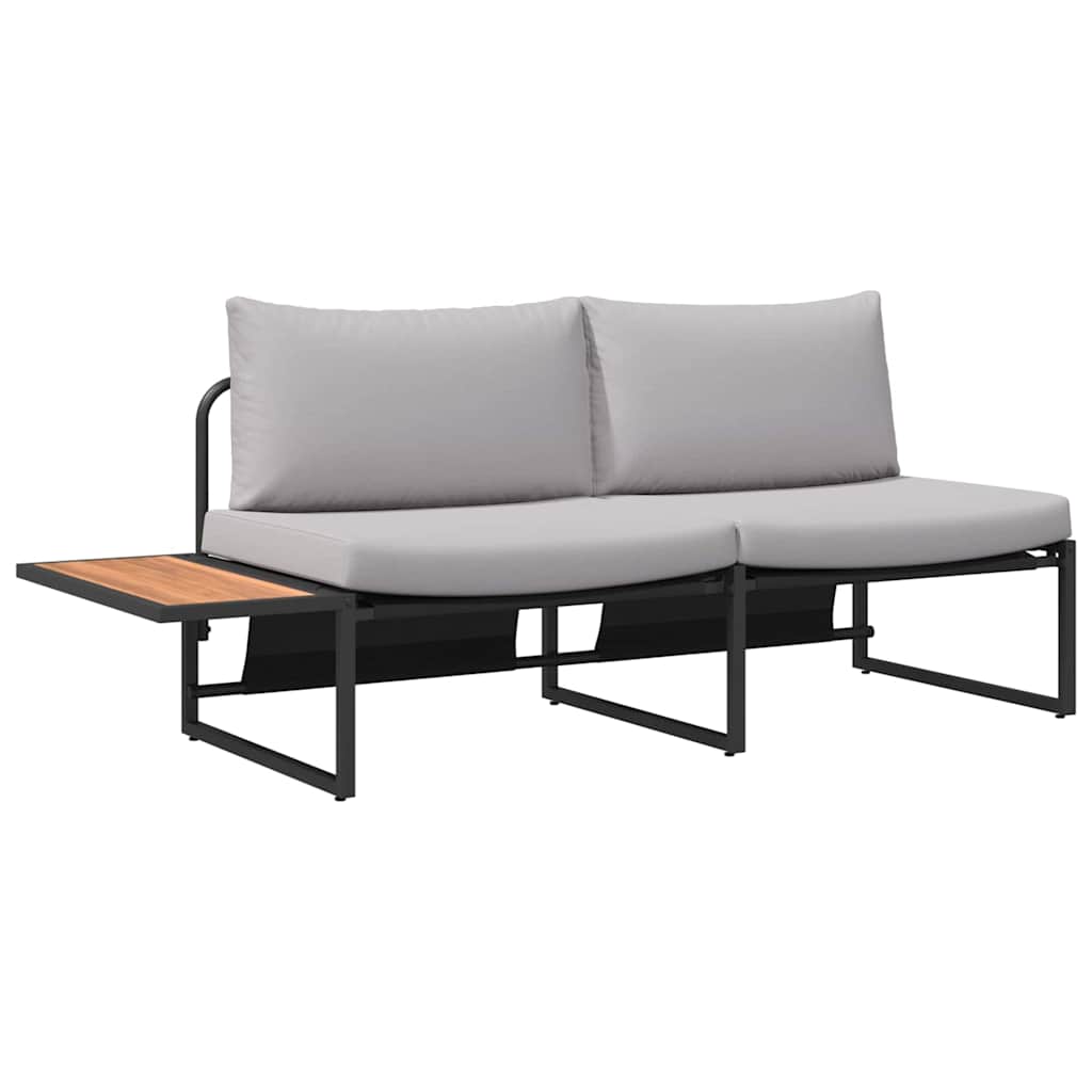 Conjunto de Comedor de Jardín 3 pcs Gris Claro Acero