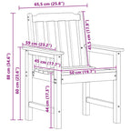 Silla de Jardín 4 pcs 65.5 x 59 x 88 cm Polietileno