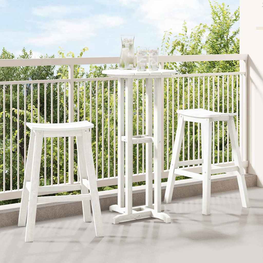 Juego de Bar en el Jardín 3 pcs Gris Claro HDPE