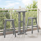Juego de Bar en el Jardín 3 pcs Gris Claro HDPE