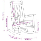 Mecedora 2 pcs 92 x 70 x 108 cm Polietileno