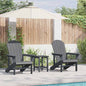 Cadeira de jardim 2 unidades 82 x 74 x 92 cm polietileno