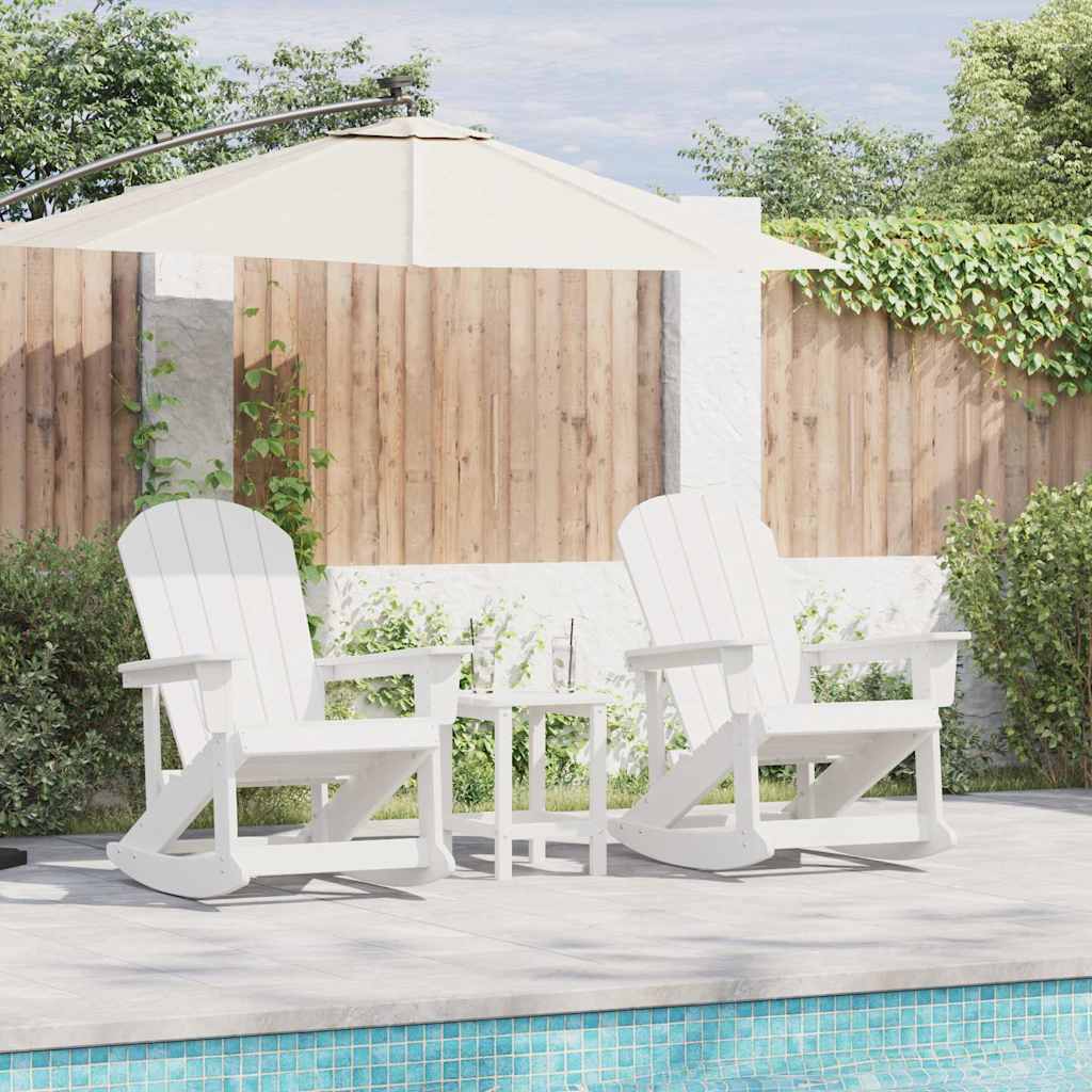 Conjunto de Sofás de Jardín 3 pcs Azul marino HDPE