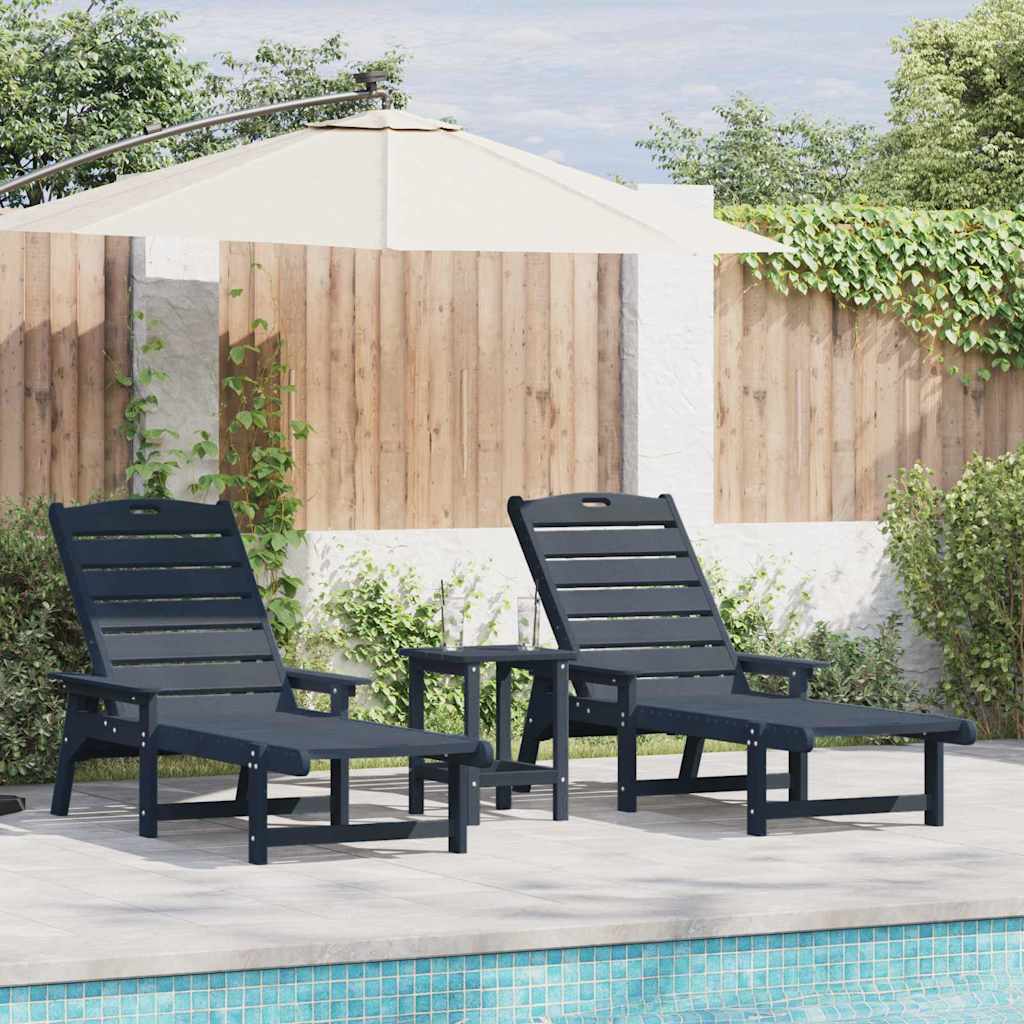 Tumbona 2 pcs 195,5 x 53 x 98,5 cm Polietileno