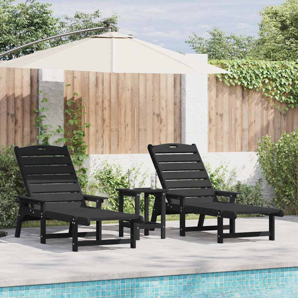 Tumbona 2 pcs 195,5 x 53 x 98,5 cm Polietileno