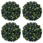 Bolas de boj artificial con luces LED 2 unidades 20 cm
