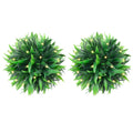 Bolas de boj artificial con luces LED 2 unidades 20 cm