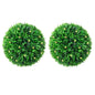 Bolas de boj artificial con luces LED 2 unidades 20 cm