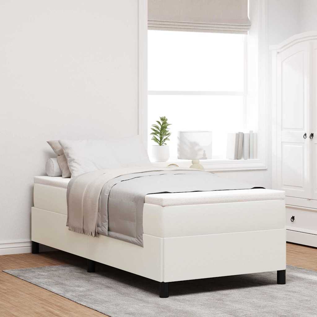 Cama tipo Box Spring Azul 100 x 200 cm Tecido de Corduroy