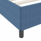 Cama tipo Box Spring Azul 100 x 200 cm Tecido de Corduroy