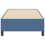 Cama tipo Box Spring Azul 100 x 200 cm Tecido de Corduroy