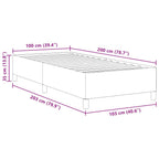 Cama tipo Box Spring Azul 100 x 200 cm Tecido de Corduroy