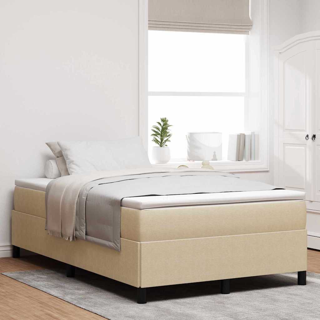 Cama tipo Box Spring Azul 100 x 200 cm Tecido de Corduroy