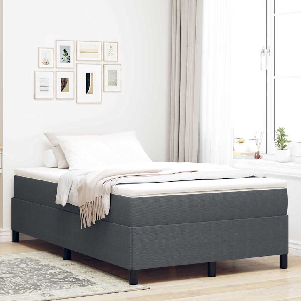 Cama tipo Box Spring Azul 100 x 200 cm Tecido de Corduroy