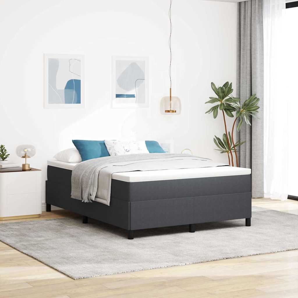 Cama tipo Box Spring Azul 100 x 200 cm Tecido de Corduroy