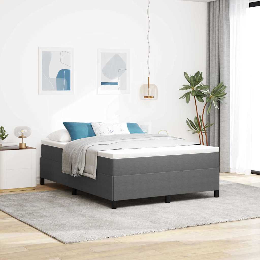 Cama tipo Box Spring Azul 100 x 200 cm Tecido de Corduroy