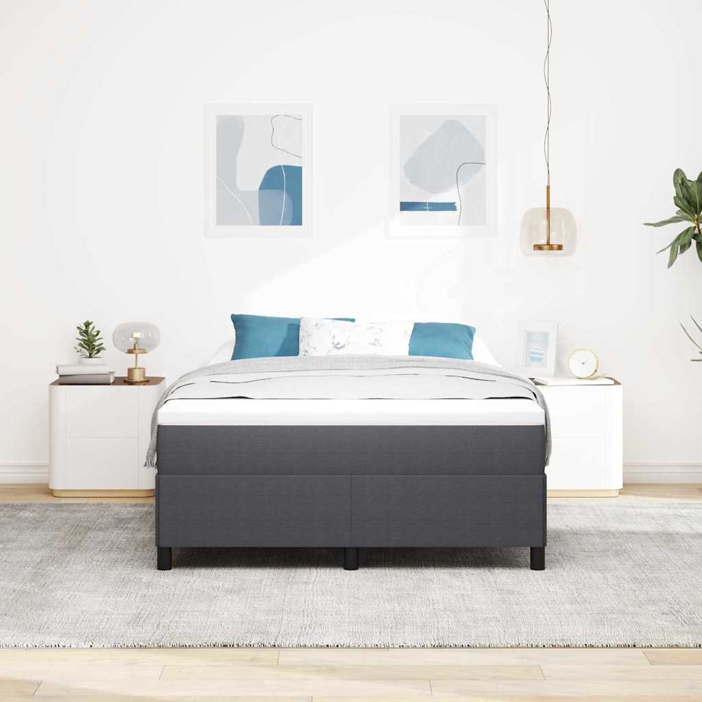 Cama tipo Box Spring Azul 100 x 200 cm Tecido de Corduroy