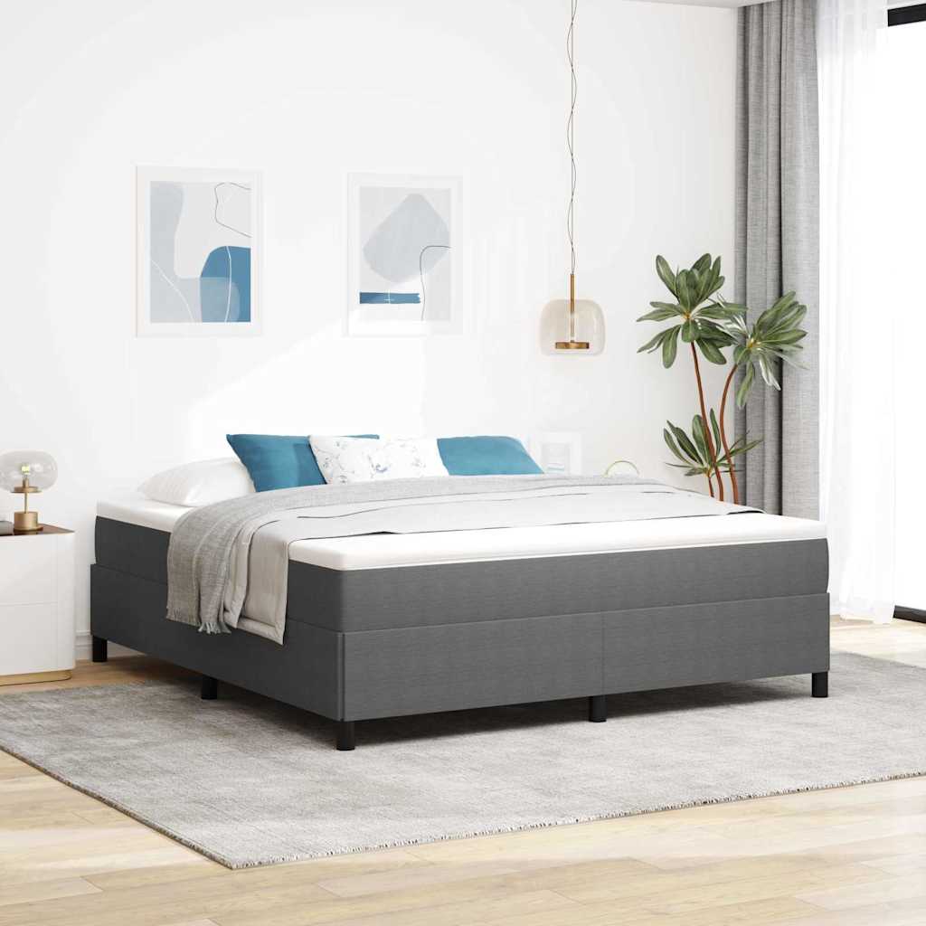 Cama tipo Box Spring Azul 100 x 200 cm Tecido de Corduroy