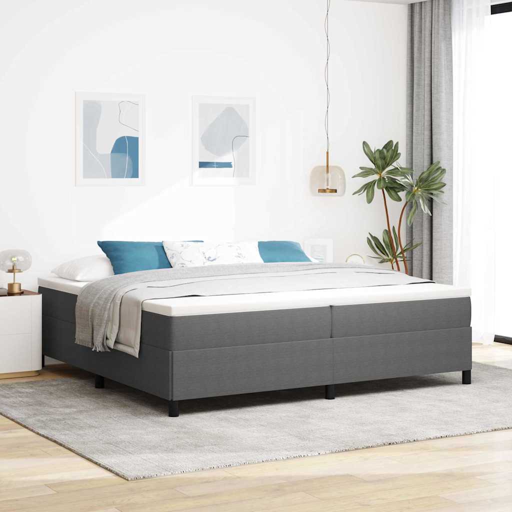 Cama tipo Box Spring Azul 100 x 200 cm Tecido de Corduroy