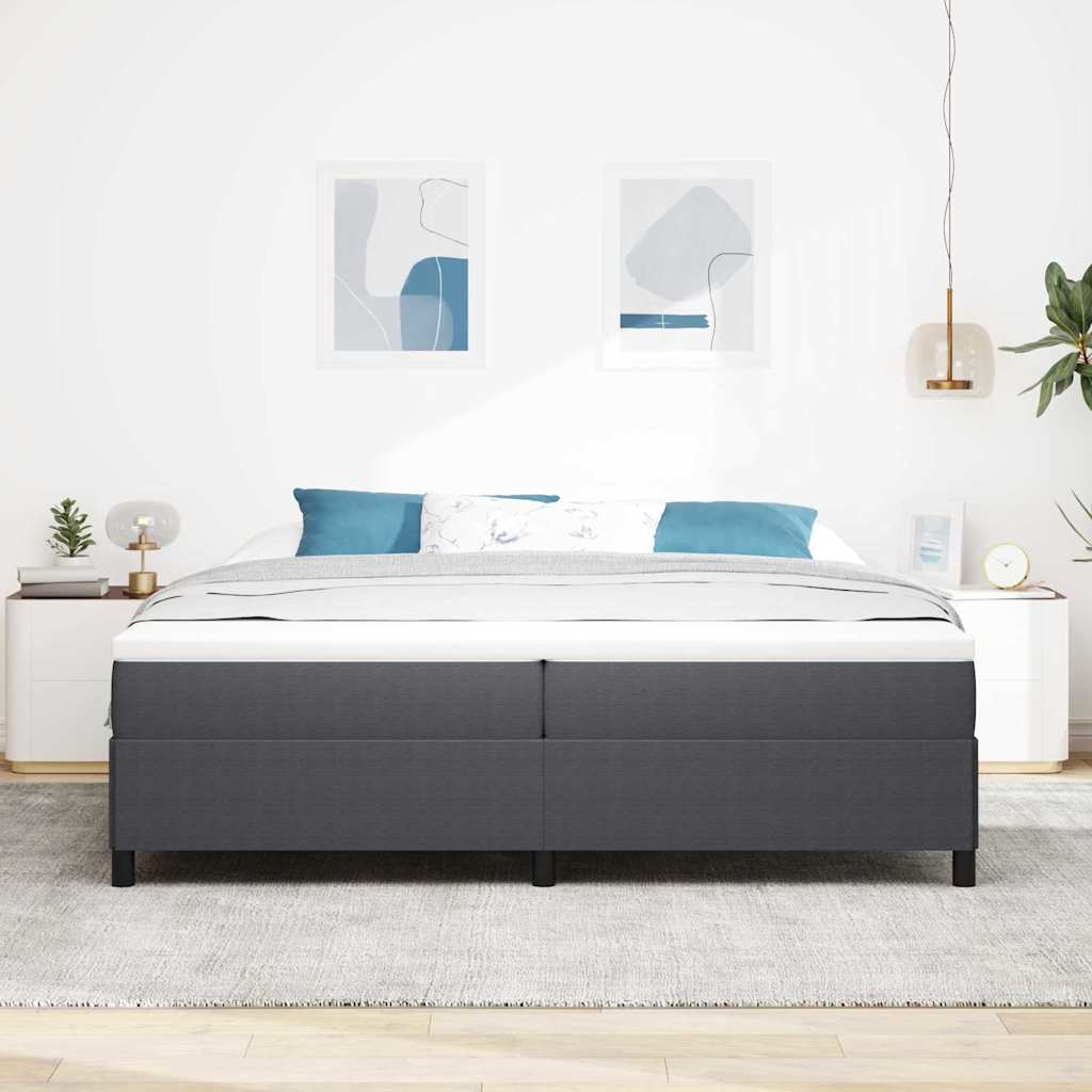 Cama tipo Box Spring Azul 100 x 200 cm Tecido de Corduroy