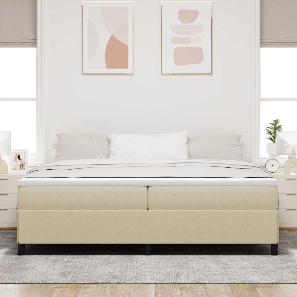 Cama tipo Box Spring Azul 100 x 200 cm Tecido de Corduroy