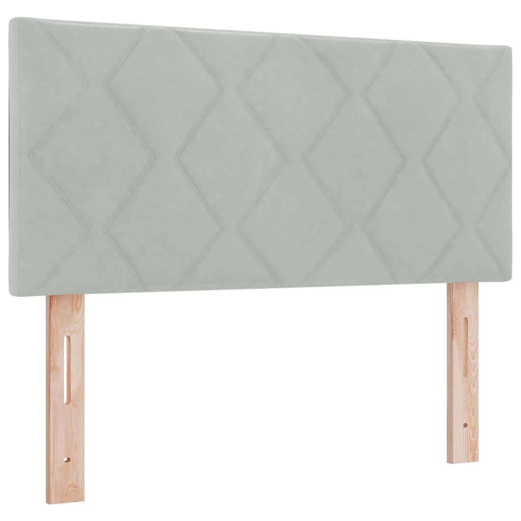 Cabecero Gris Claro 100 cm Terciopelo