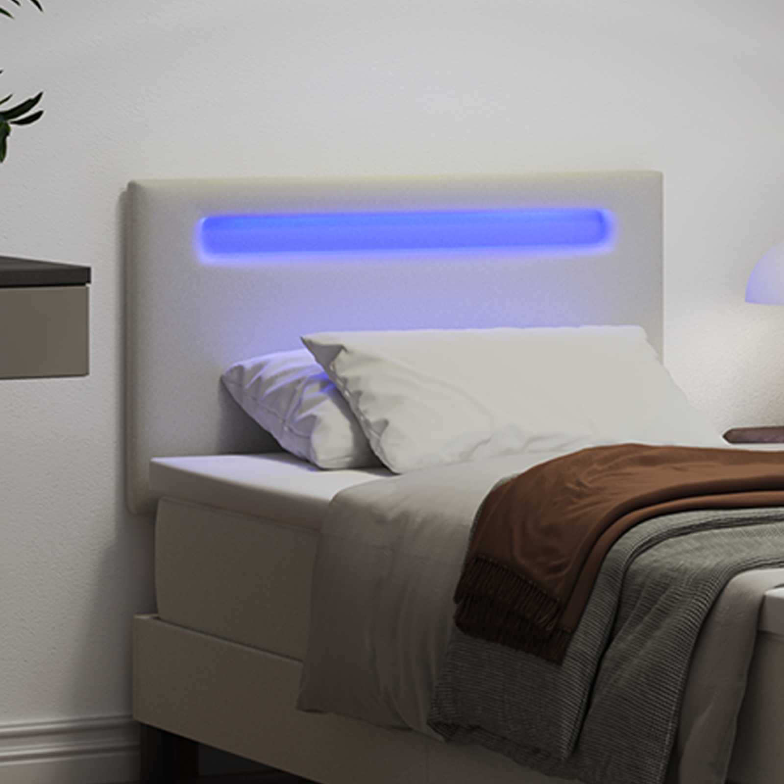 Cabecero LED 100 cm Cuero sintético