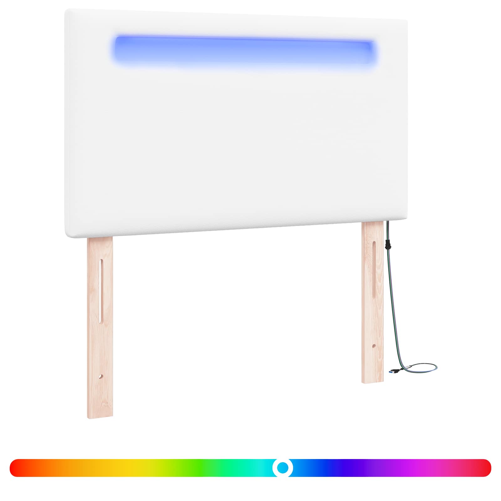 Cabecero LED 100 cm Cuero sintético