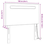 Cabecero LED 100 cm Cuero sintético