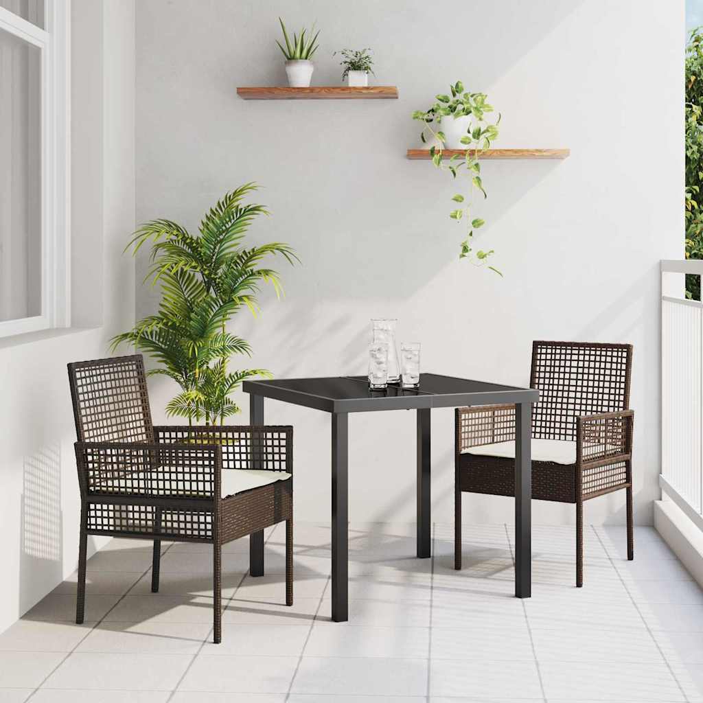 Silla de Jardín 2 pcs Beige 55 x 53 x 85 cm ratán sintético