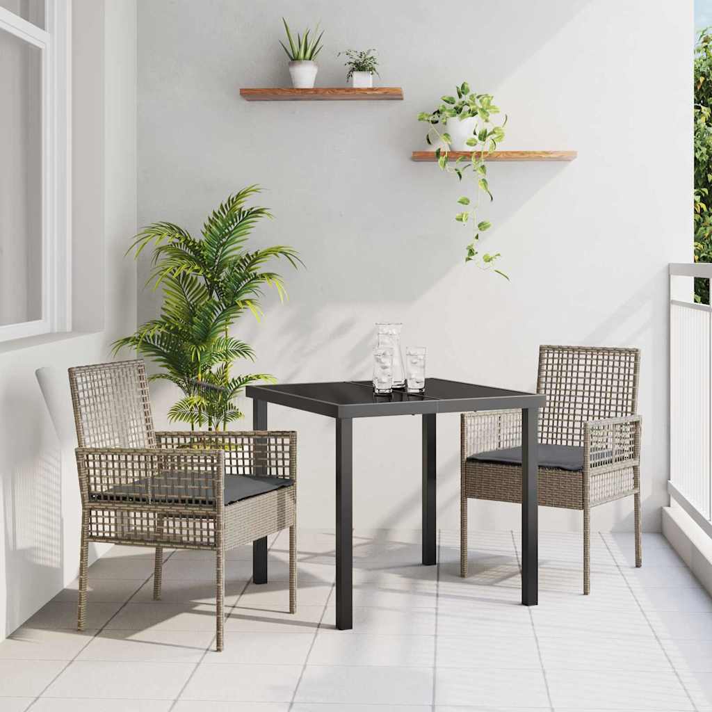 Silla de Jardín 2 pcs Beige 55 x 53 x 85 cm ratán sintético