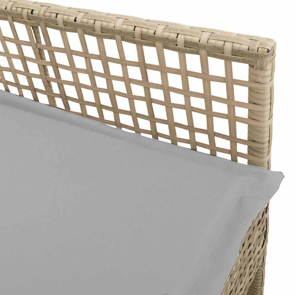 Silla de Jardín 2 pcs Beige 55 x 53 x 85 cm ratán sintético