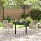 Silla de Jardín 2 pcs Beige 55 x 53 x 85 cm ratán sintético