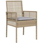 Silla de Jardín 2 pcs Beige 55 x 53 x 85 cm ratán sintético