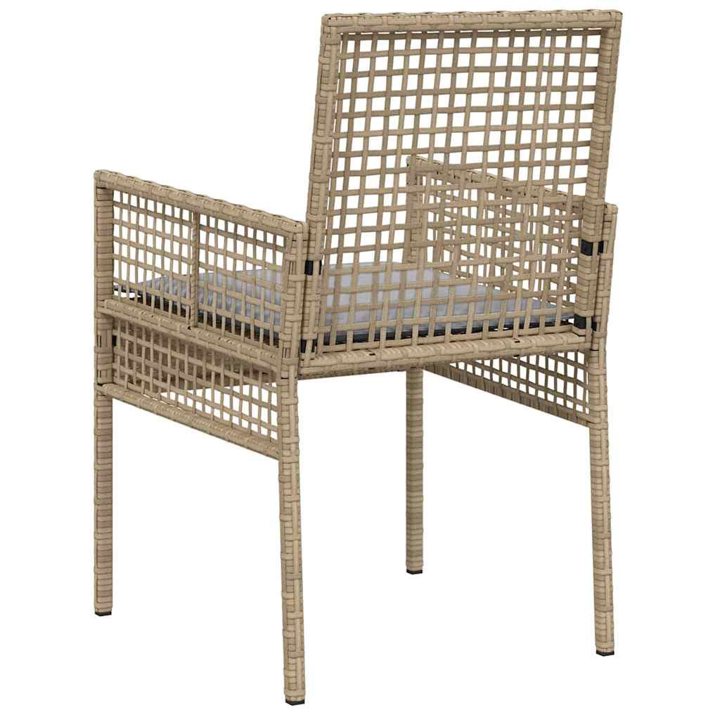 Silla de Jardín 2 pcs Beige 55 x 53 x 85 cm ratán sintético