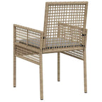 Silla de Jardín 2 pcs Beige 55 x 53 x 85 cm ratán sintético