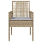 Silla de Jardín 2 pcs Beige 55 x 53 x 85 cm ratán sintético