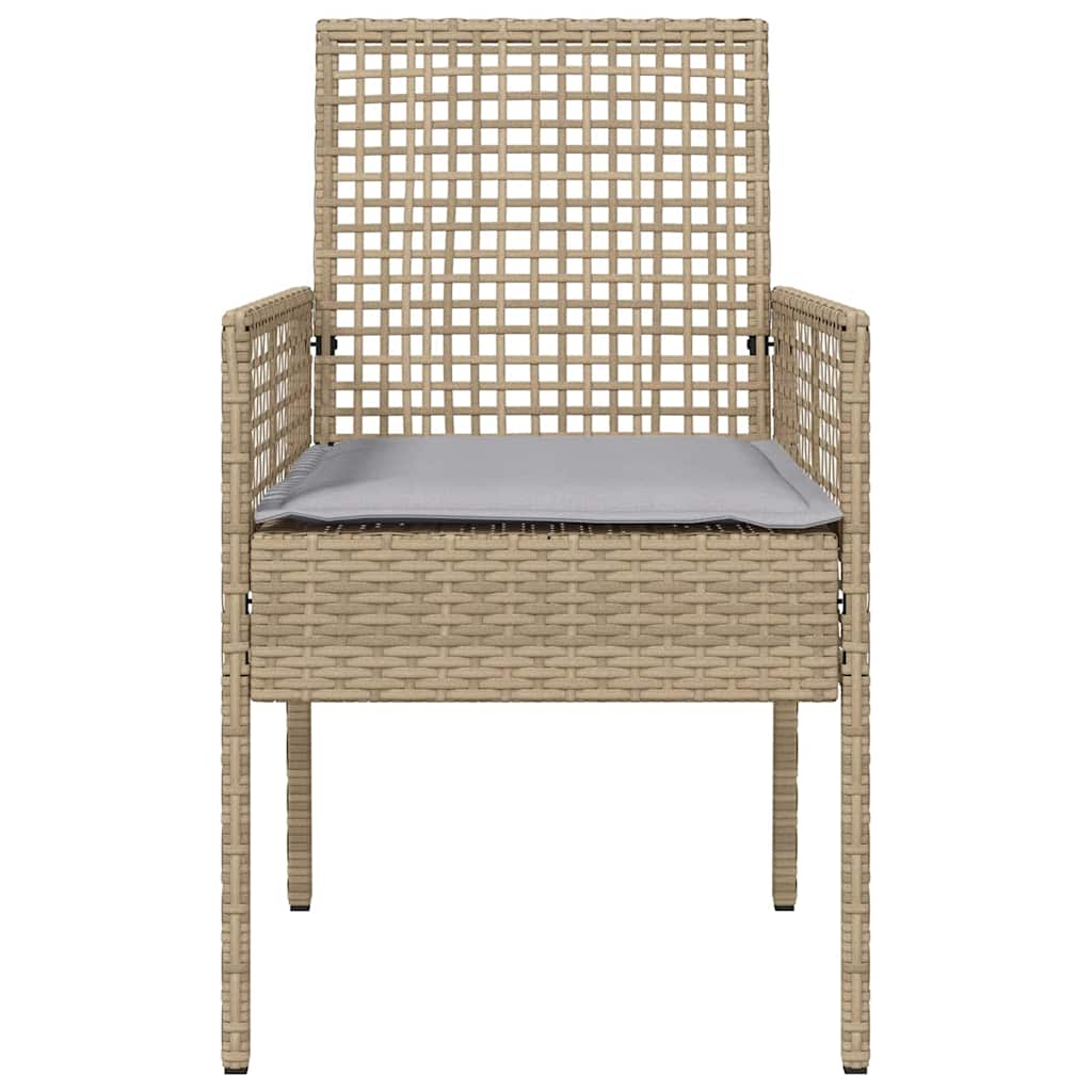 Silla de Jardín 2 pcs Beige 55 x 53 x 85 cm ratán sintético
