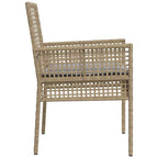Silla de Jardín 2 pcs Beige 55 x 53 x 85 cm ratán sintético