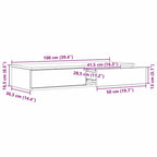 Cajones de cama 100 x 36,5 x 16,5 cm Madera de ingeniería