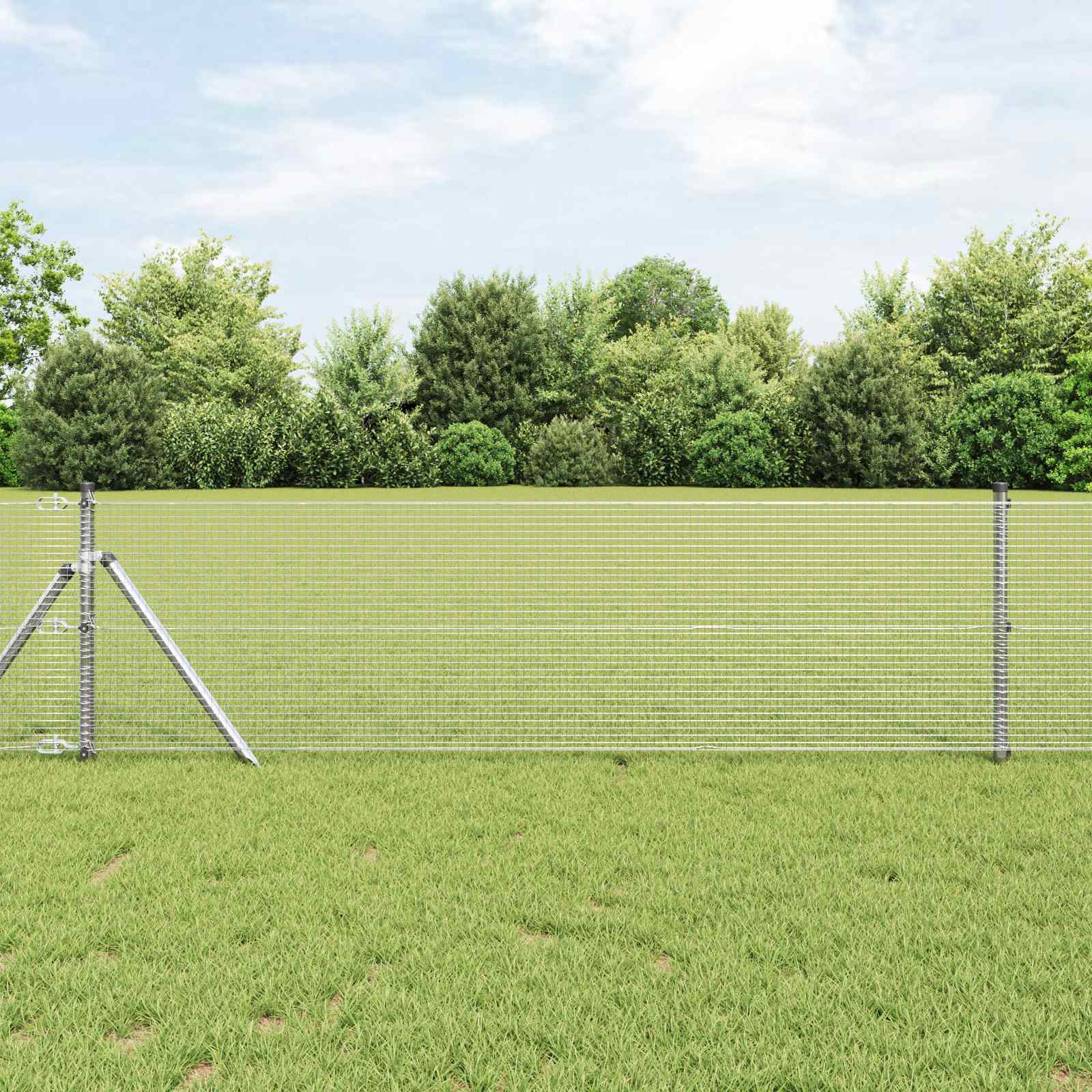 Gray Welded Wire Fence