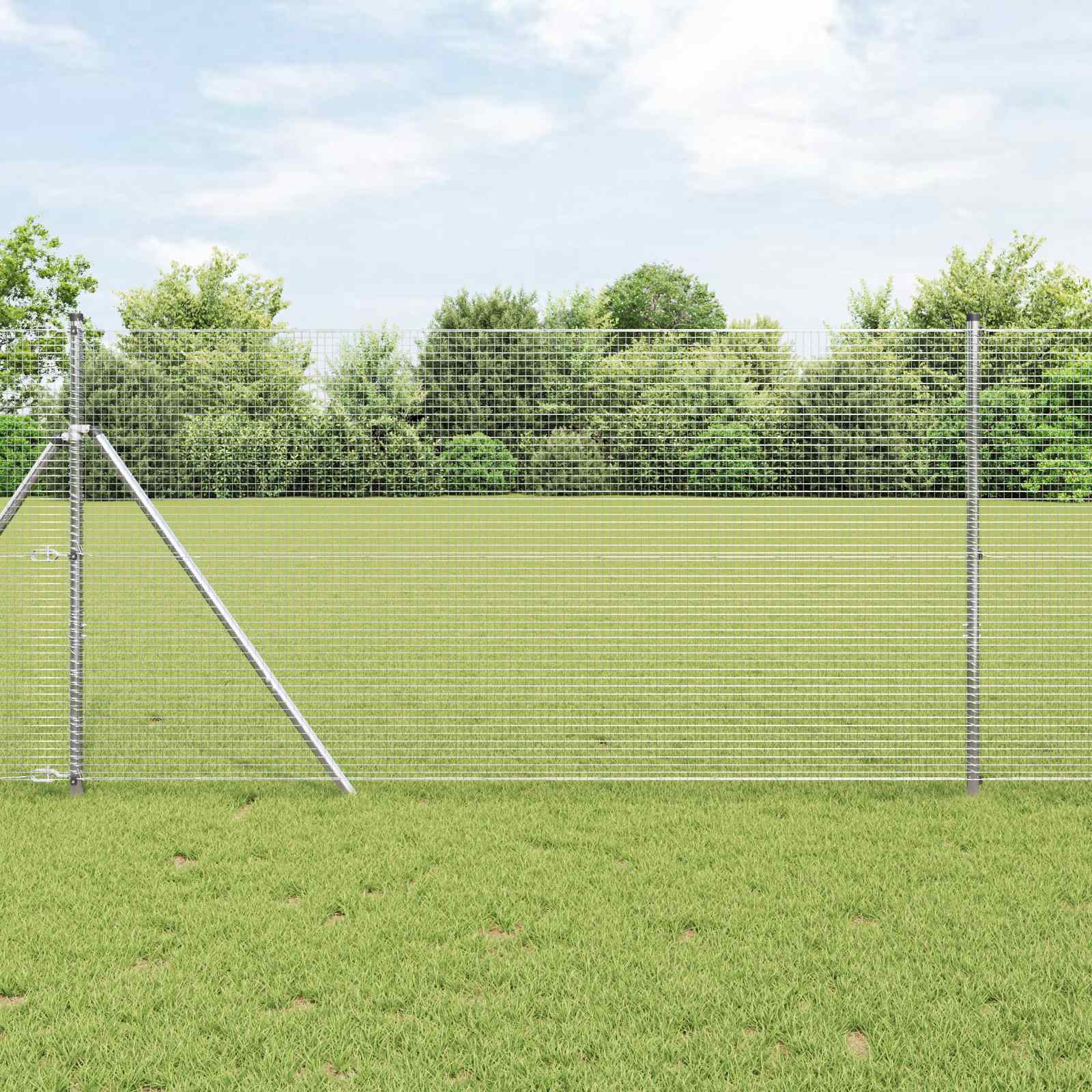 Gray Welded Wire Fence