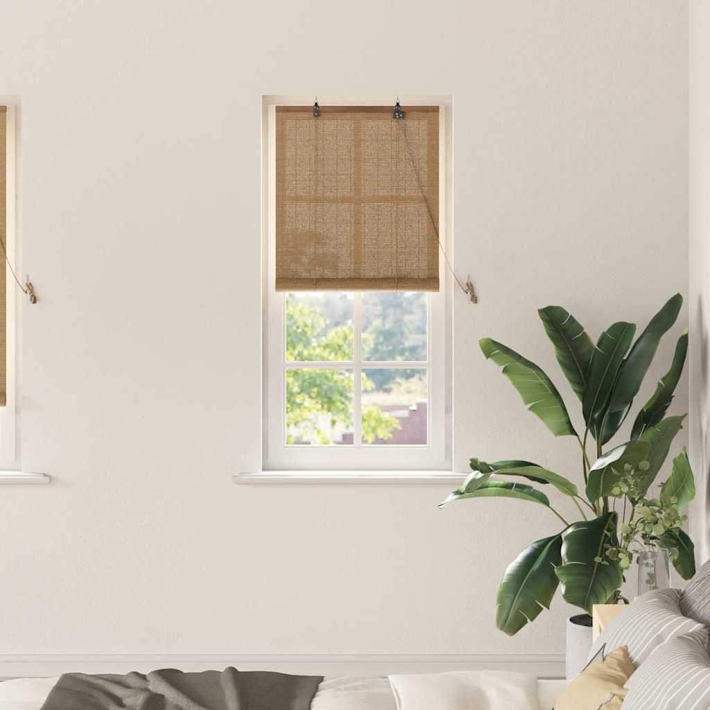 Estor enrollable Amarillo 100 x 160 cm Bambú
