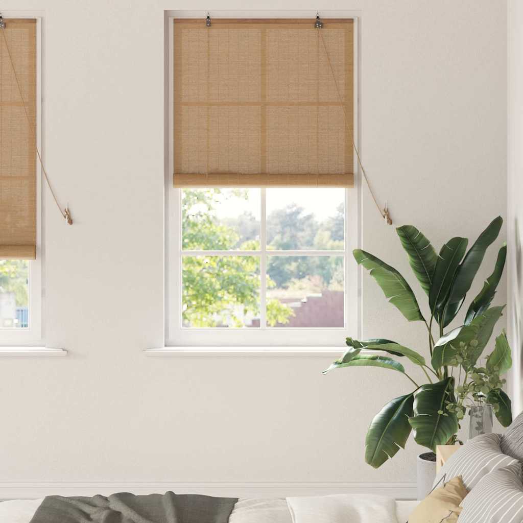 Estor enrollable Amarillo 100 x 160 cm Bambú