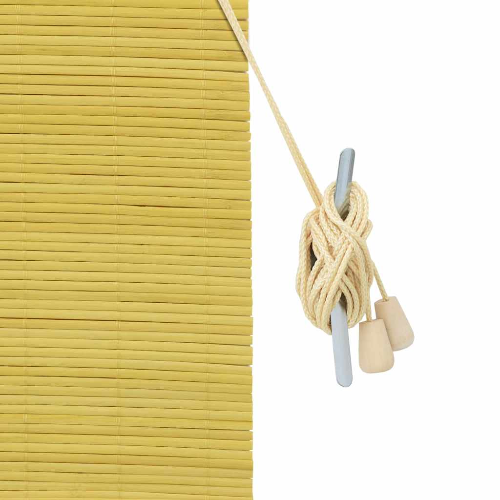 Estor enrollable Amarillo 100 x 160 cm Bambú
